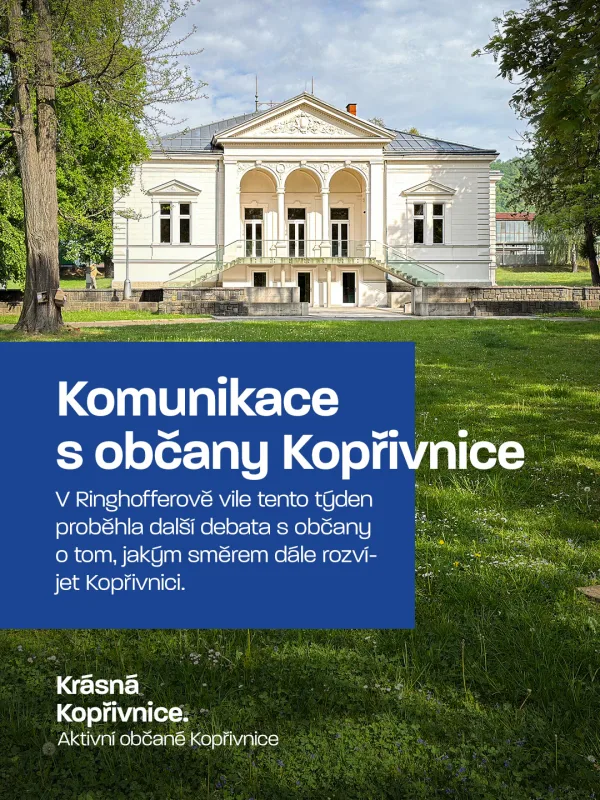 V Ringhofferově vile tento týden proběhla další debata s občany o tom, jakým směrem Kopřivnici dále…